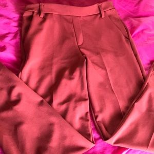 Orange comfy dress pants.